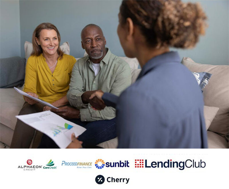 A patient reviewing affordable financing options with a Dr. Smile coordinator